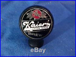 1930s KAIERS Union Made BEER Black BAKELITE Tap HANDLE Mahanoy City Pa