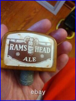 1930s RAMS HEAD ALE Scheidt Brewery BAKELITE Swirl BEER TAP HANDLE DOUBLE-SIDED