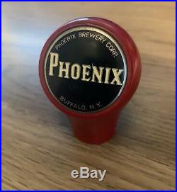 1940s Phoenix Beer Porcelain Ball Tap Buffalo New York NY Vintage Pull Handle