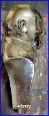 1950s SICK'S Rainier Silver Diamond Draft BREWMASTER Beer Tap Handle Brew Master