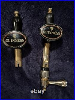 1990's Guinness Logo 13.5 Tall Brass Beer Tap Handle Complete Connector & Spout