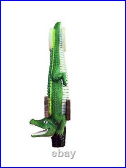 2013 Miami Brewing Co. Gator Tail Brown Ale Beer Tap Handle Open Mouth Gator 11