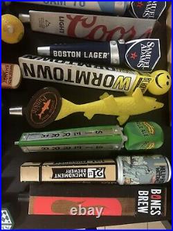 24 used beer tap handles + 1 brand new Guinness coors sam adams Great Condition