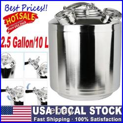 2.5 Gallon/10 L Cleaning Keg Beer Line Cleaning Kit with 2 D Coupler Keg Line US