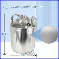 2.5 Gallon/10 L Cleaning Keg Beer Line Cleaning Kit with 2 D Coupler Keg Line US