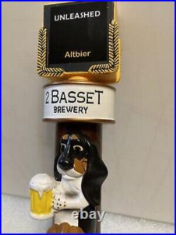 2 BASSET BREWING UNLEASHED ALTBIER draft beer tap handle. MONTANA