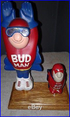 2 Budweiser Bud Man Beer Tap Handles