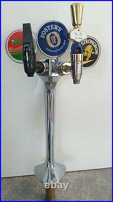 2 Tap Fosters Strongbow, woodpecker Beer Pump/font and Handle Home Bar Mancave