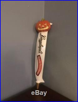 3 Halloween Pumpkin Beer Tap Handles. Leininkugel's, UFO, & Two Roads