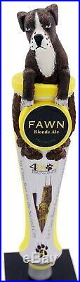 4Paw 4 Paw Brewing Fawn Blonde Ale Boxer Dog 3D Figural Beer Tap Handle NOS