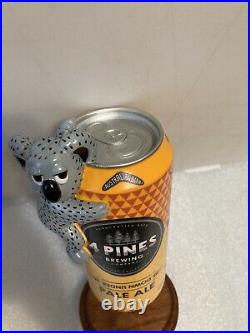 4 PINES DOWN UNDER APLE ALE KOALA ON A CAN draft beer tap handle. AUSTRALIA