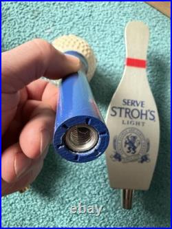 (5) FIVE Strohs Beer Tap Handles Strohs Bowling Pine Medium And Small, Golf Ball