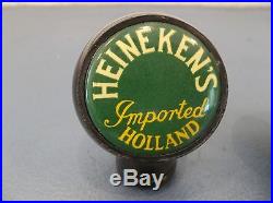 (5) Vintage Collectible Rare Beer Tap Handles Trommers Fox Head Heineken Euc