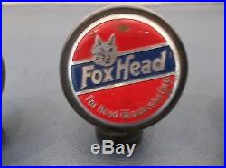 (5) Vintage Collectible Rare Beer Tap Handles Trommers Fox Head Heineken Euc