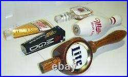 5 Vintage Miller Beer Tap Handles MGD, Lite, High Life