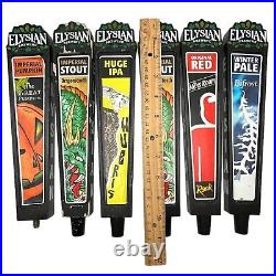 6 Elysian Beer Tap Handles LOT Pumpkin, Dragonstooth, Hubris, Bifrost, Mens Room 6 Elysian Beer Tap Handles LOT Pumpkin, Dragonstooth, Hubris, Bifrost, Mens Room