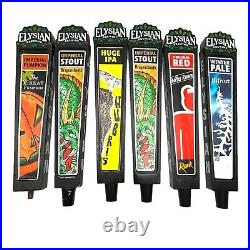 6 Elysian Beer Tap Handles LOT Pumpkin, Dragonstooth, Hubris, Bifrost, Mens Room 6 Elysian Beer Tap Handles LOT Pumpkin, Dragonstooth, Hubris, Bifrost, Mens Room