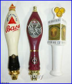 6 Tap Handles Bass Pete's Wicked Young's IPA Long Hammer Miller MGD Beer