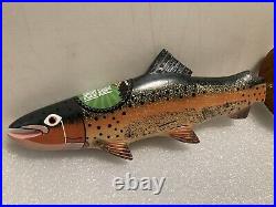 ADIRONDACK RAINBOW TROUT IROQUOIS PALE ALE draft beer tap handle. NEW YORK