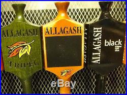 ALLAGASH BREWING Lot of 7 Engraved Beer Tap Handles Handle Chalkboard ++