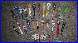 AMAZING SET OF 31 BEER TAP HANDLES (new and used)