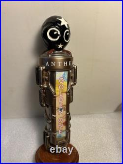 ANTHEM BREWING THE GOLDEN ONE BELGIAN ALE STEAMPUNK beer tap handle. OKLAHOMA