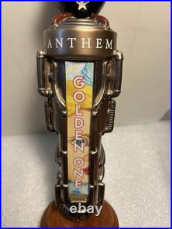ANTHEM BREWING THE GOLDEN ONE BELGIAN ALE STEAMPUNK beer tap handle. OKLAHOMA