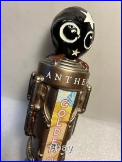ANTHEM BREWING THE GOLDEN ONE BELGIAN ALE STEAMPUNK beer tap handle. OKLAHOMA