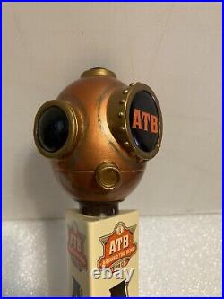 ATB AROUND THE BEND BEER COMPANY DIVING HELMET draft beer tap handle. ILLINOIS