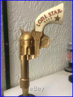 A Figural Lone Star Beer Gun Tap Handle