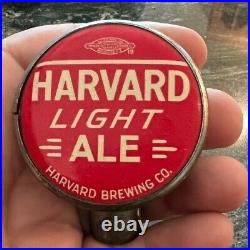 A Vintage Harvard Light Ale Ball Beer Tap Knob / Handle Harvard Brg Lowell Ma