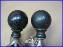 Antique Set 2 Draft Beer Taps Faucets Handle Knob Spout Brass Nickel Mitchell