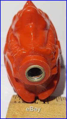 Antique / Vintage Iroquois (red) Indian Head Beer Tap/ Knob / Handle Buffalo Ny