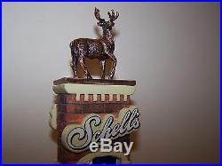 August SCHELL'S Beer Tap Handle Figural Deer Buck Sign Knob ad Minnesota Brewery