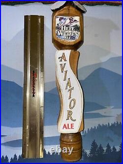 Aviator Ale Rare Beer Tap Featuring Hefe Weizen Ale Carved Wood