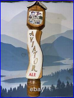 Aviator Ale Rare Beer Tap Featuring Hefe Weizen Ale Carved Wood