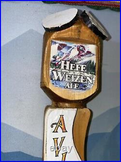 Aviator Ale Rare Beer Tap Featuring Hefe Weizen Ale Carved Wood