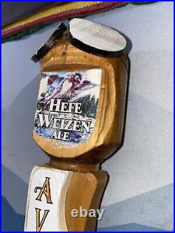 Aviator Ale Rare Beer Tap Featuring Hefe Weizen Ale Carved Wood