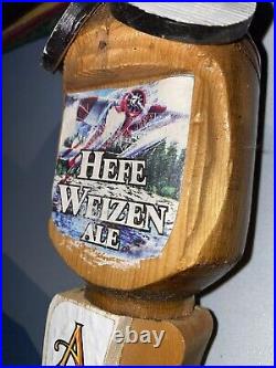 Aviator Ale Rare Beer Tap Featuring Hefe Weizen Ale Carved Wood