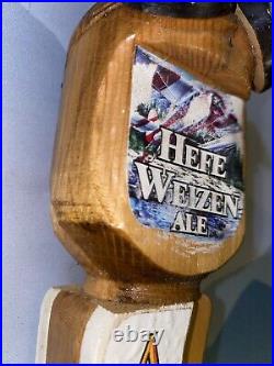 Aviator Ale Rare Beer Tap Featuring Hefe Weizen Ale Carved Wood