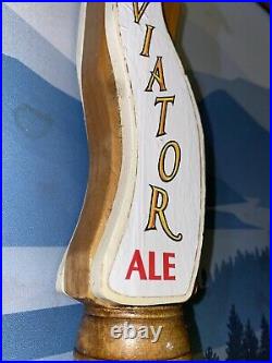 Aviator Ale Rare Beer Tap Featuring Hefe Weizen Ale Carved Wood