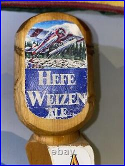 Aviator Ale Rare Beer Tap Featuring Hefe Weizen Ale Carved Wood