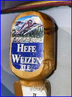 Aviator Ale Rare Beer Tap Featuring Hefe Weizen Ale Carved Wood