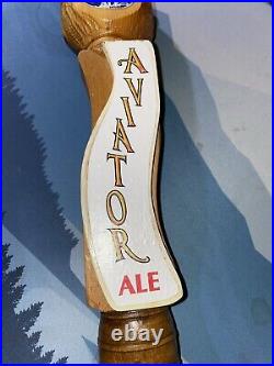 Aviator Ale Rare Beer Tap Featuring Hefe Weizen Ale Carved Wood