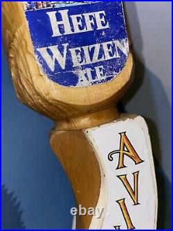 Aviator Ale Rare Beer Tap Featuring Hefe Weizen Ale Carved Wood