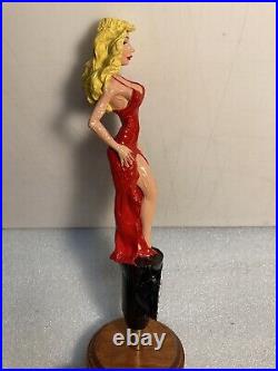 BIG EASY BEER BLONDE TRAMP IN A RED DRESS draft beer tap handle. LOUISIANA