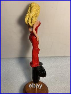 BIG EASY BEER BLONDE TRAMP IN A RED DRESS draft beer tap handle. LOUISIANA