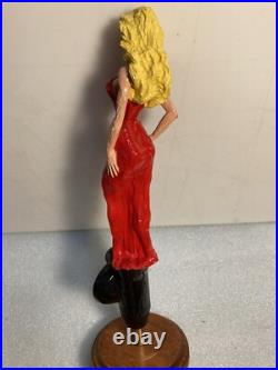 BIG EASY BEER BLONDE TRAMP IN A RED DRESS draft beer tap handle. LOUISIANA