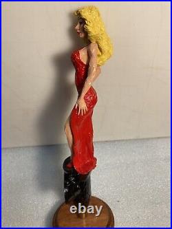 BIG EASY BEER BLONDE TRAMP IN A RED DRESS draft beer tap handle. LOUISIANA