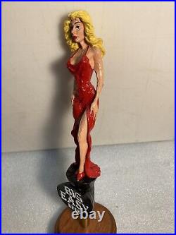 BIG EASY BEER BLONDE TRAMP IN A RED DRESS draft beer tap handle. LOUISIANA